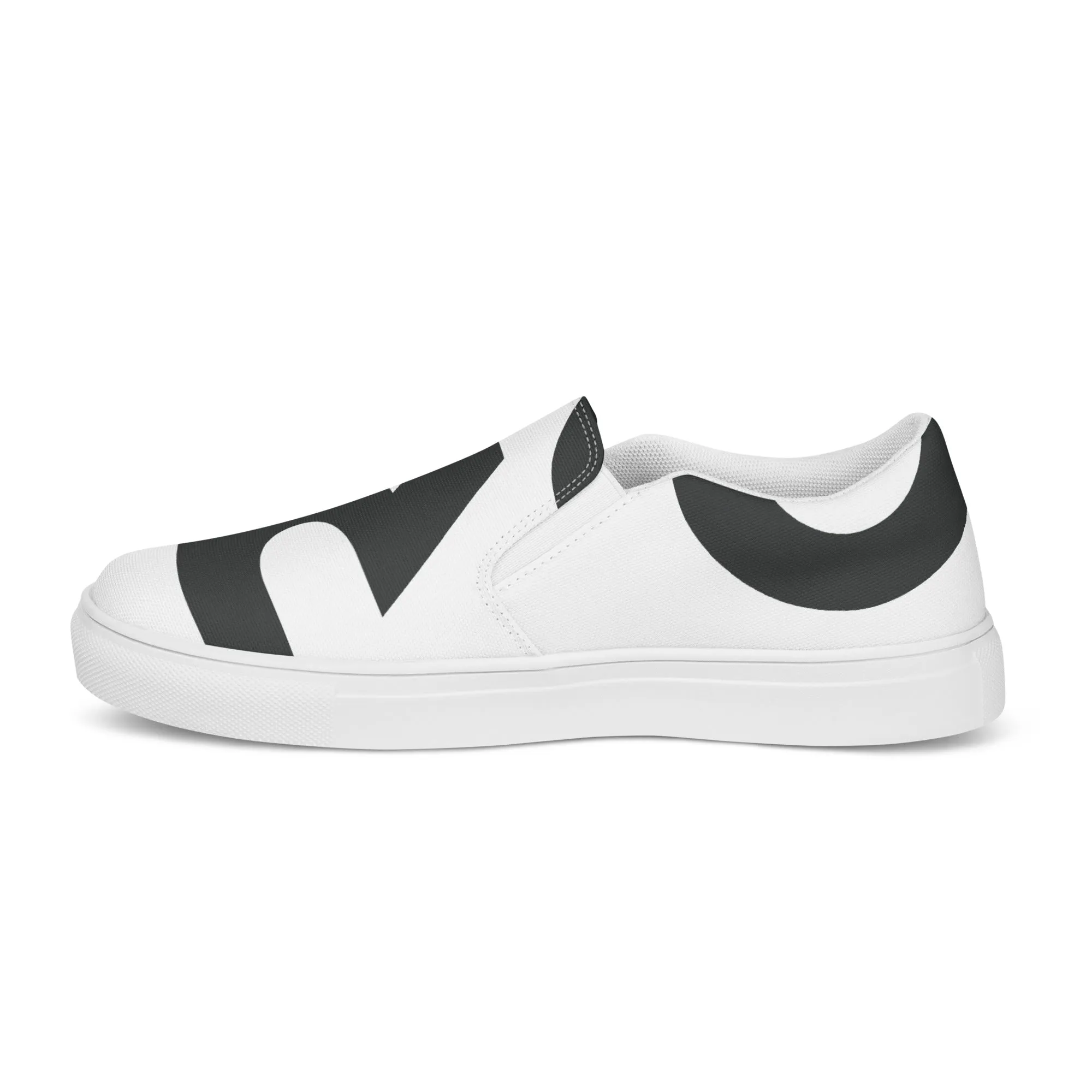 AFRICA IS THE FUTURE Men’s Slip-On Canvas Shoes (White)