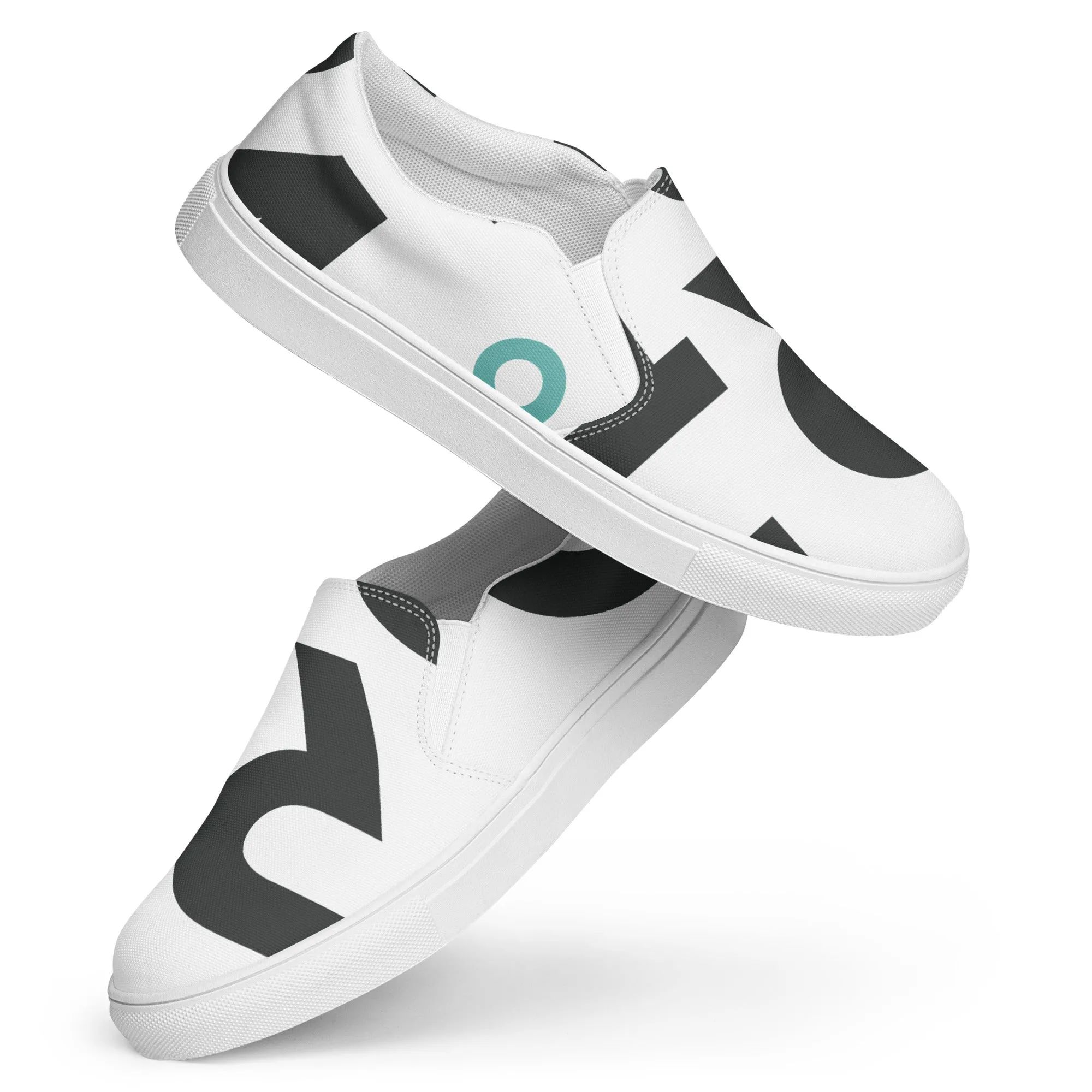 AFRICA IS THE FUTURE Men’s Slip-On Canvas Shoes (White)
