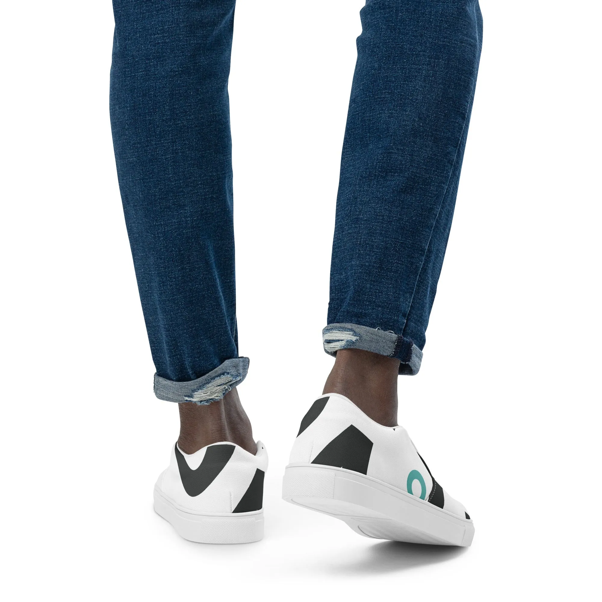 AFRICA IS THE FUTURE Men’s Slip-On Canvas Shoes (White)