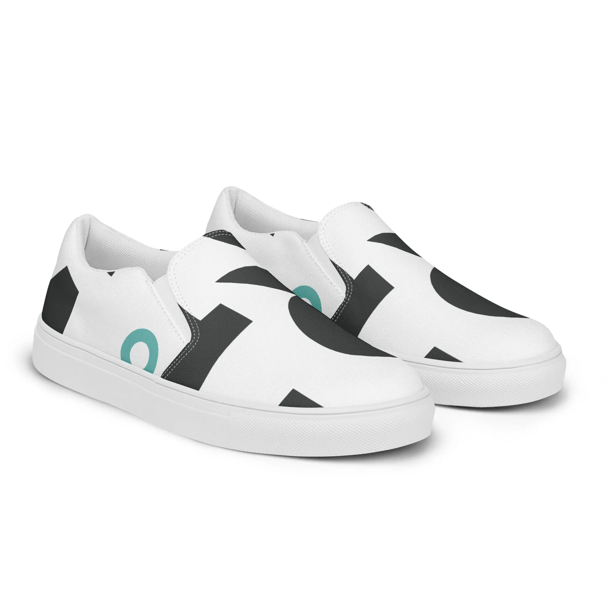 AFRICA IS THE FUTURE Men’s Slip-On Canvas Shoes (White)