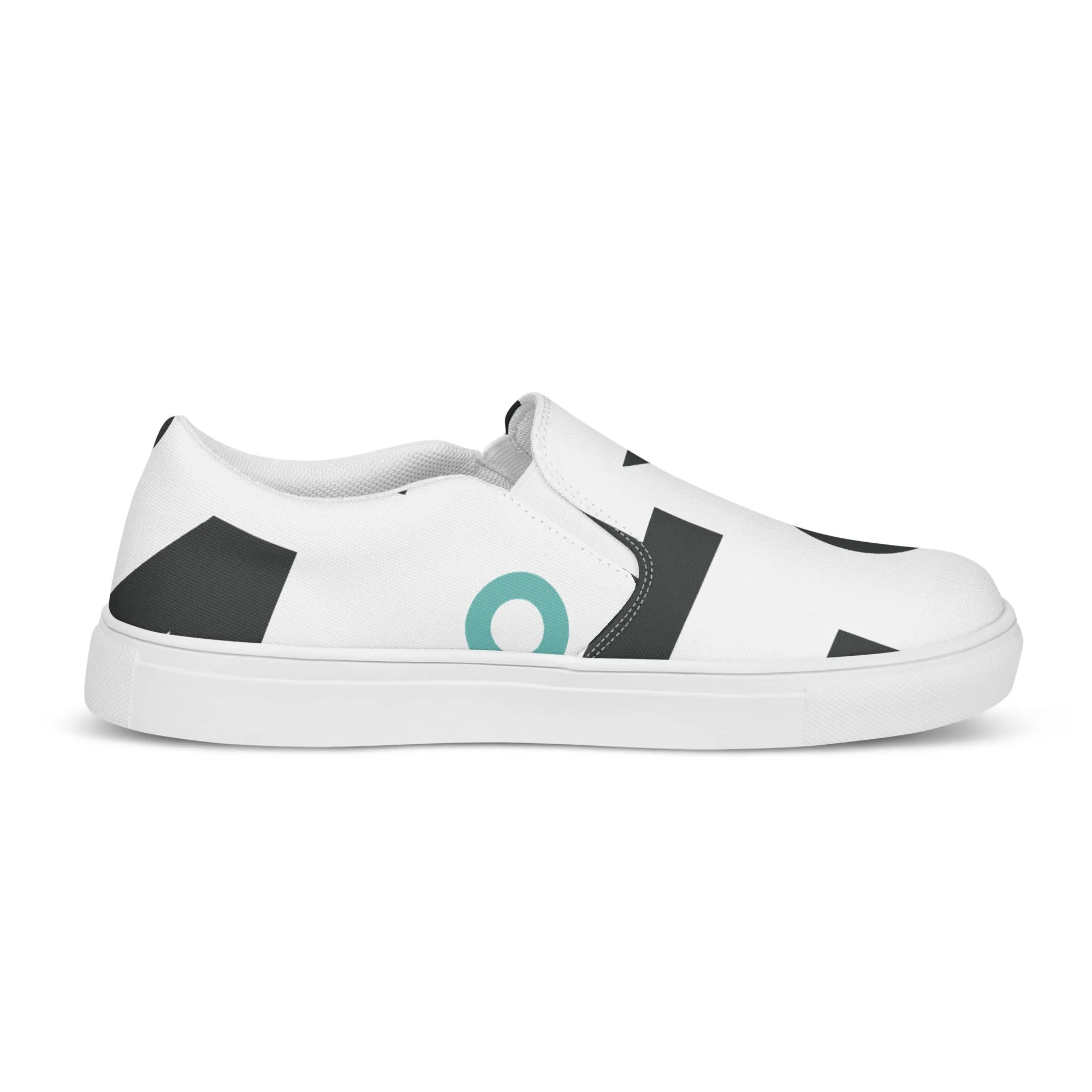 AFRICA IS THE FUTURE Men’s Slip-On Canvas Shoes (White)