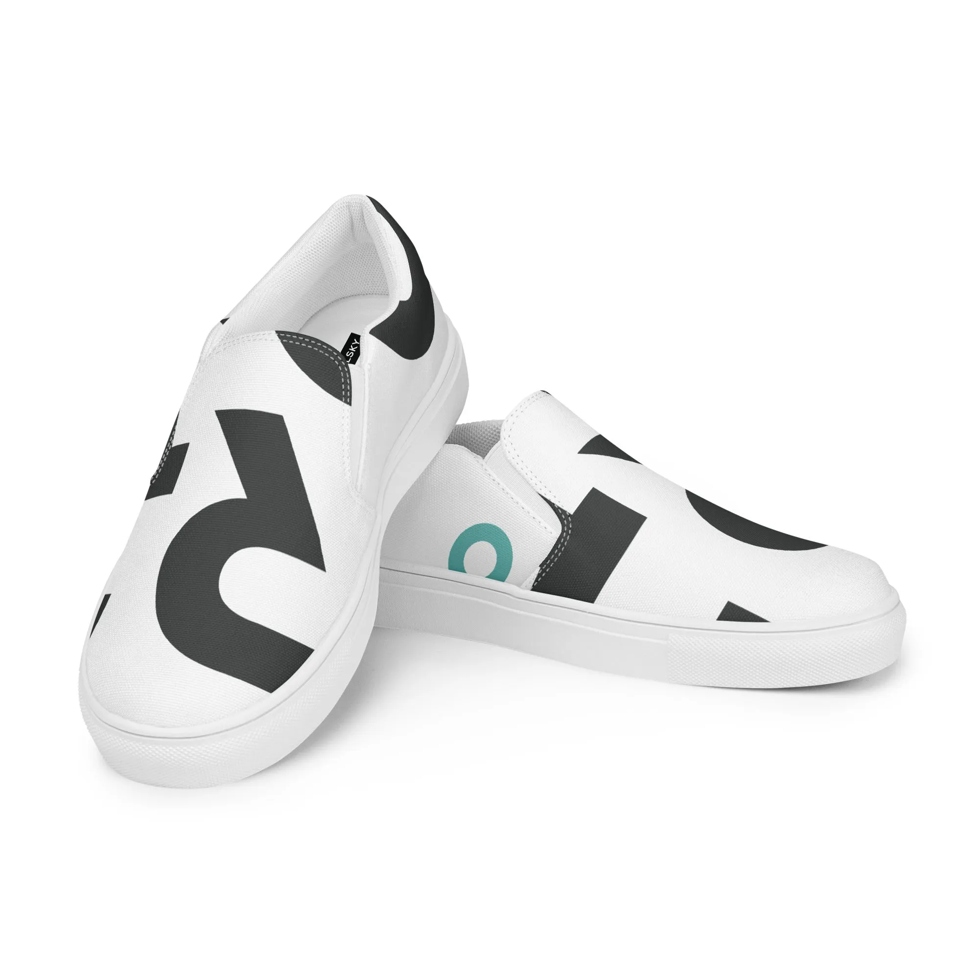 AFRICA IS THE FUTURE Men’s Slip-On Canvas Shoes (White)