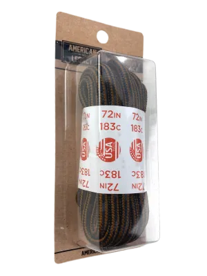 American Legacy ® Premium Boot Laces | Black/Brown