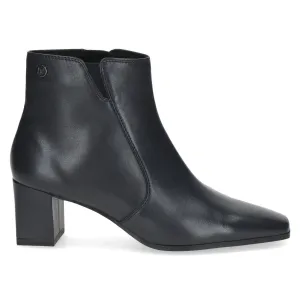 CAPRICE Navy Leather Ankle Boot