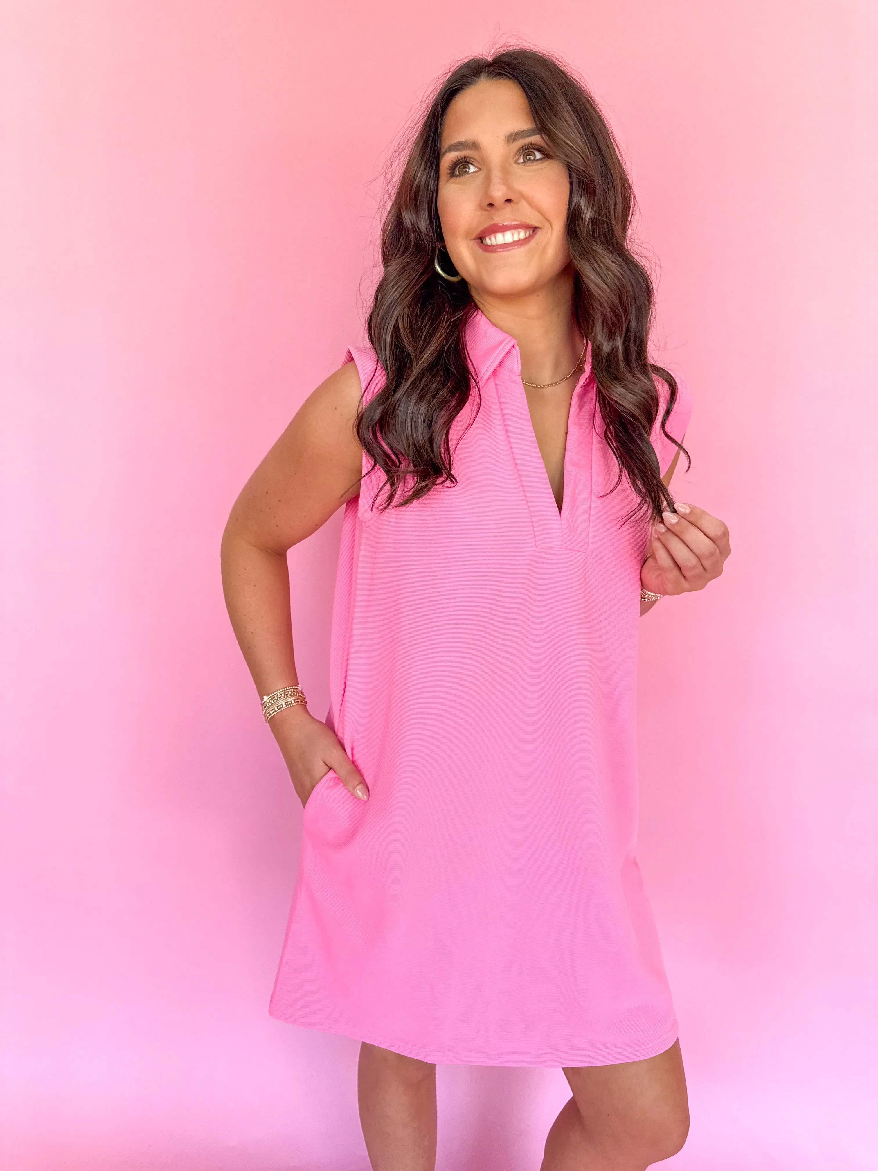 Carefree Confidence Dress - Candy Pink