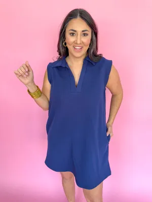 Carefree Confidence Dress - Navy