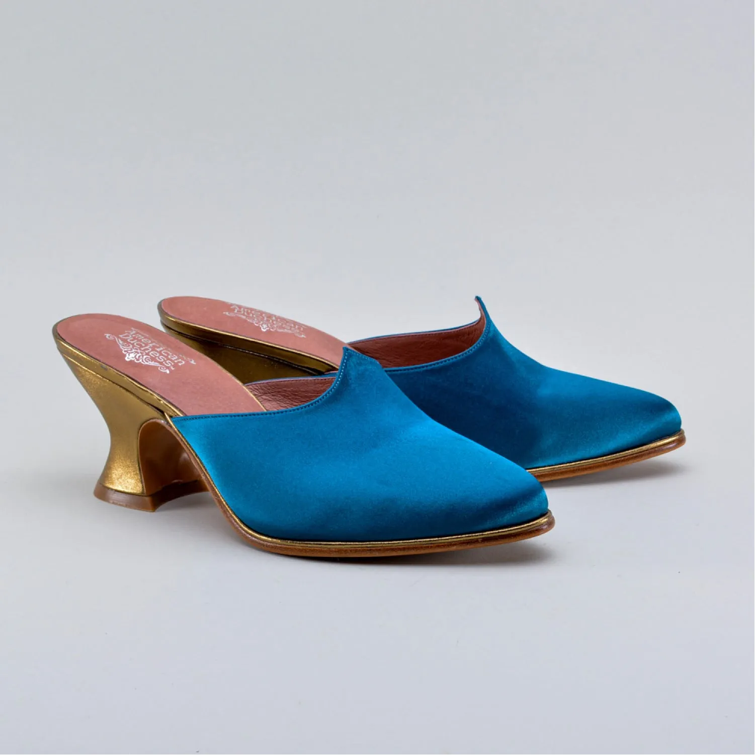 Charlotte Women's 18th Century Mules (Teal)