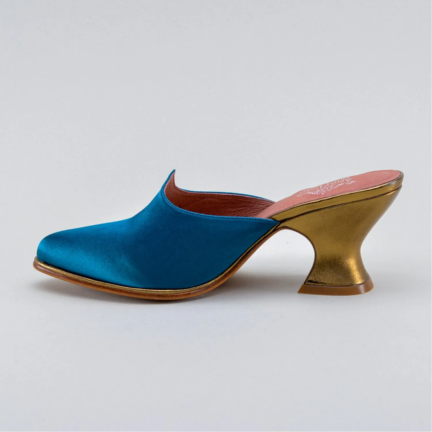 Charlotte Women's 18th Century Mules (Teal)