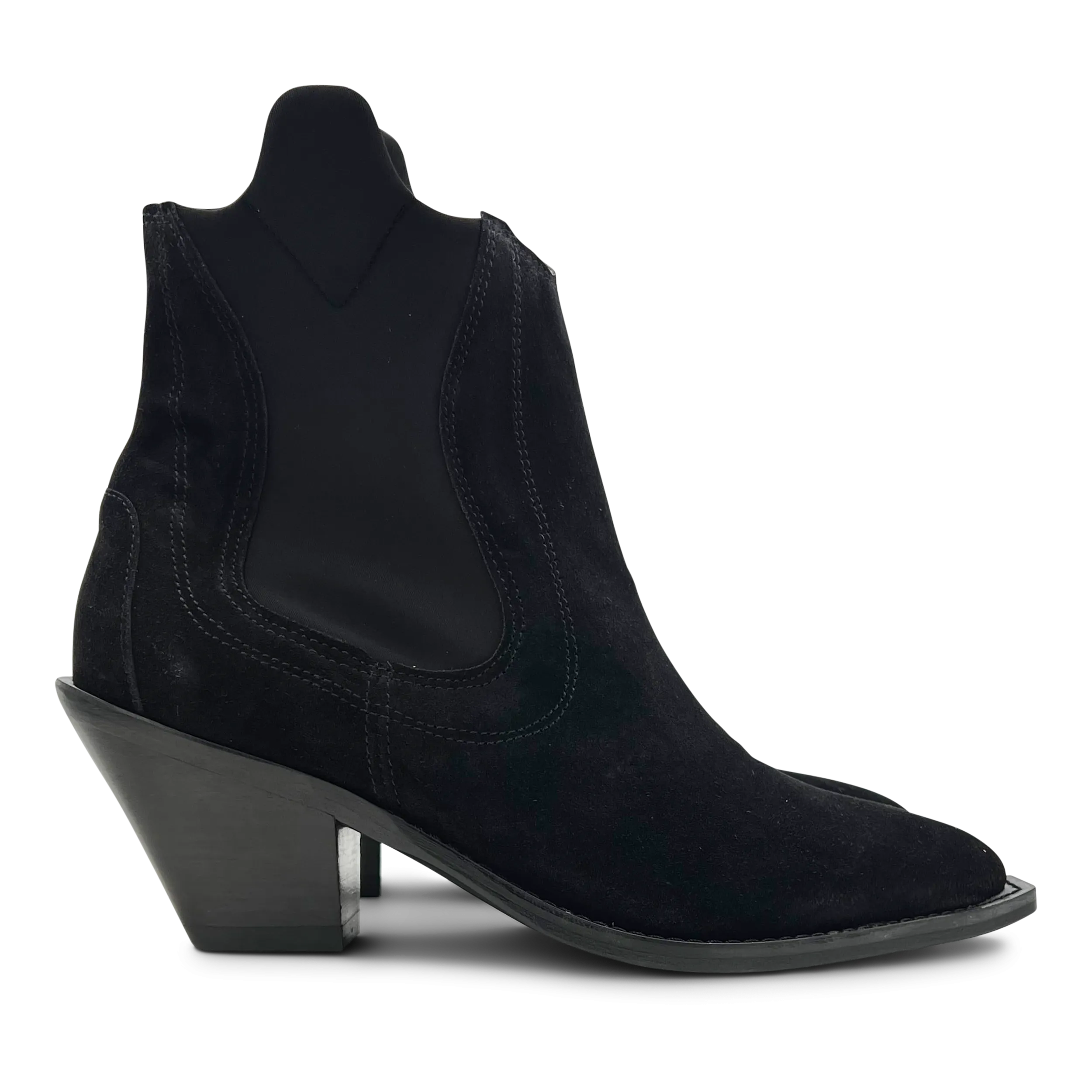 Chelsea Cowboy Boot in Black Suede