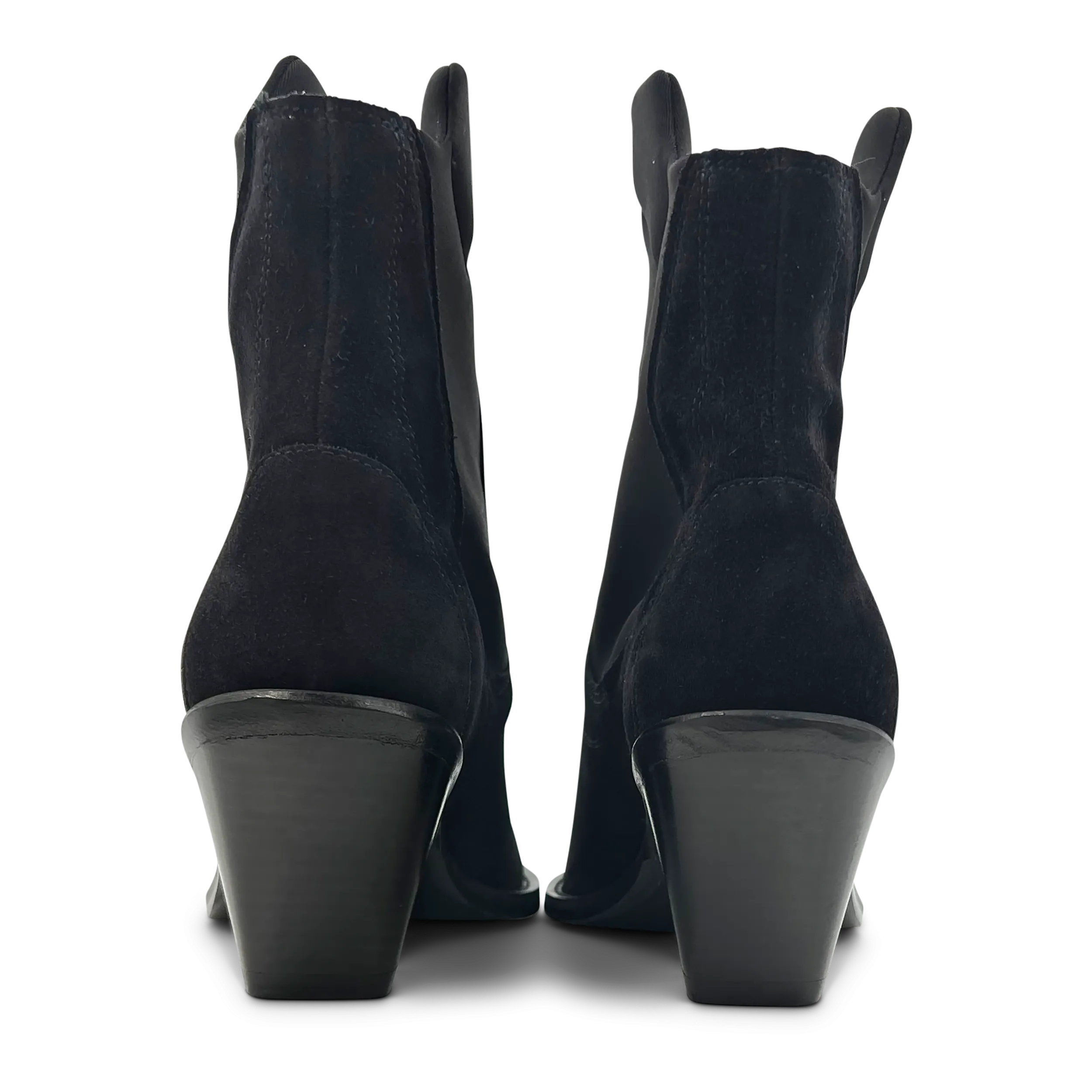 Chelsea Cowboy Boot in Black Suede
