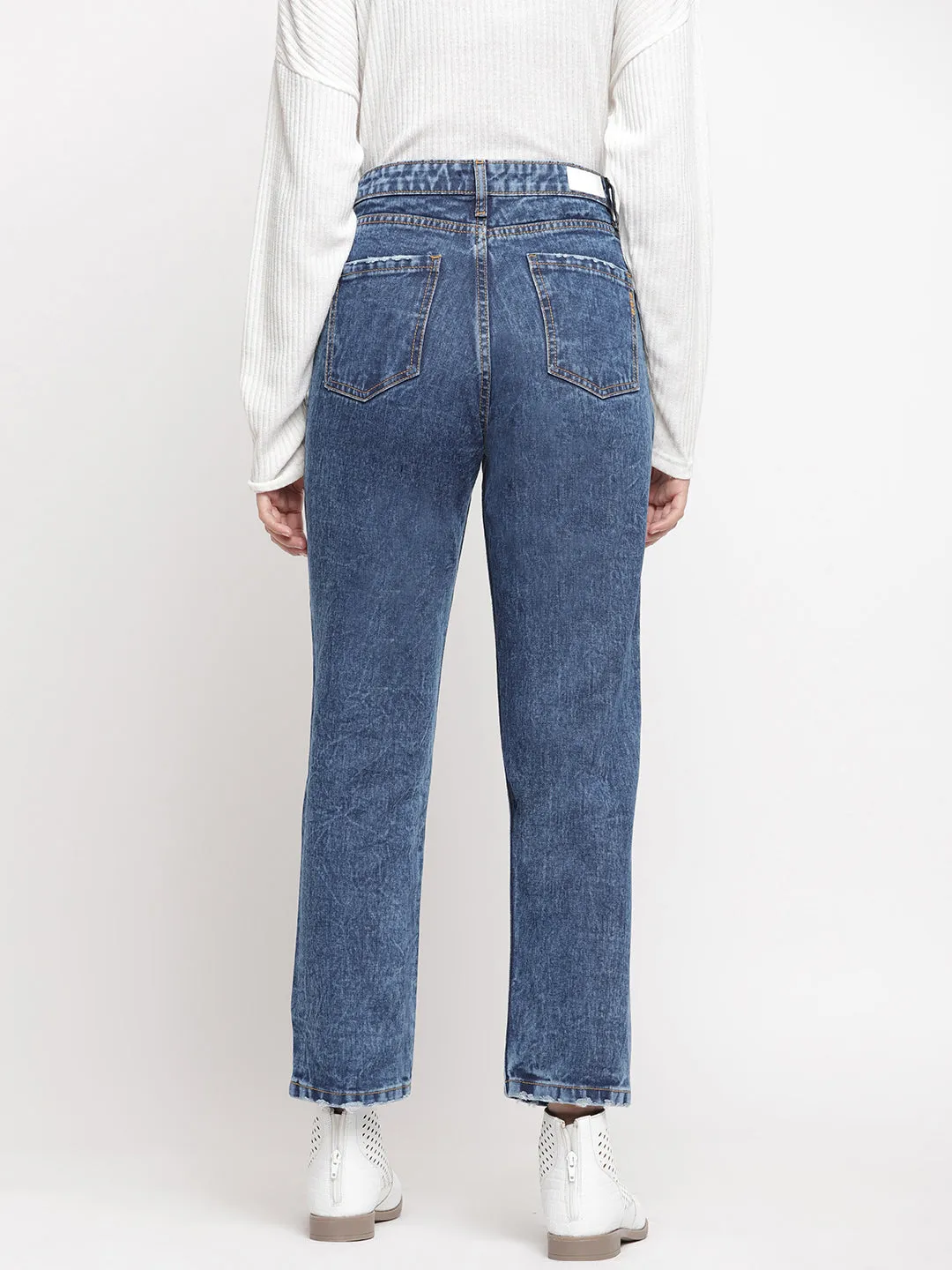 Dark Blue Mom Fit Jeans