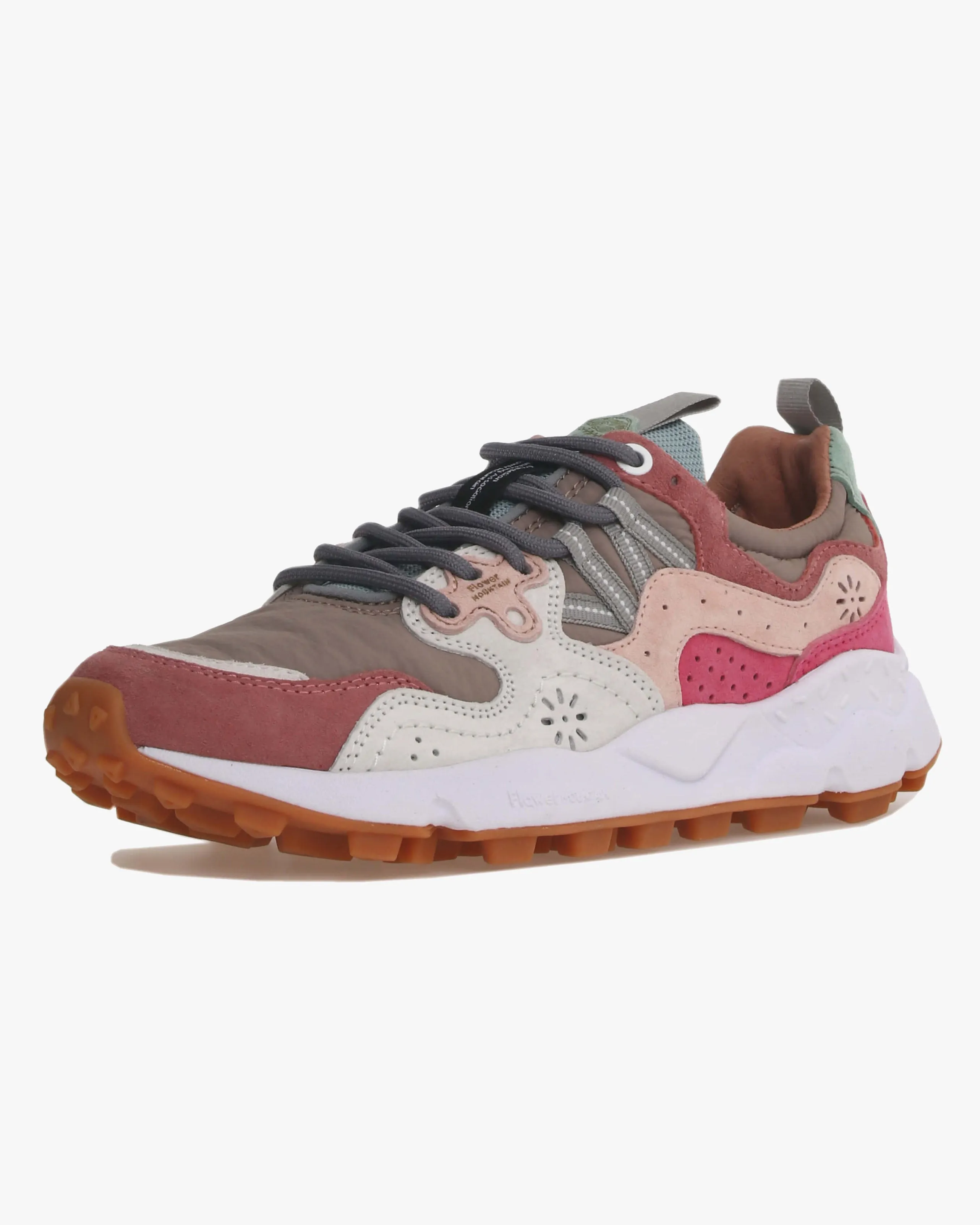 Flower Mountain Womens Yamano 3 Suede & Knitted Mesh - Cipria / Multi