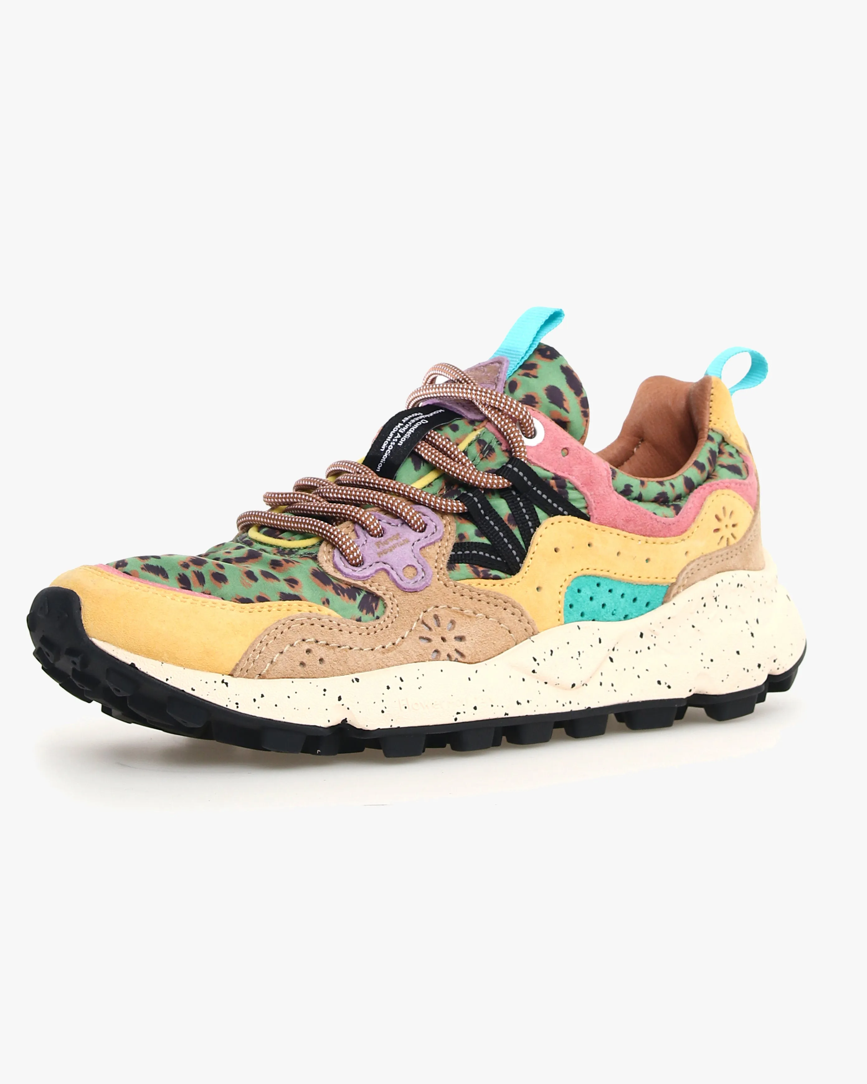 Flower Mountain Womens Yamano 3 Suede & Leopard Print - Beige / Sand