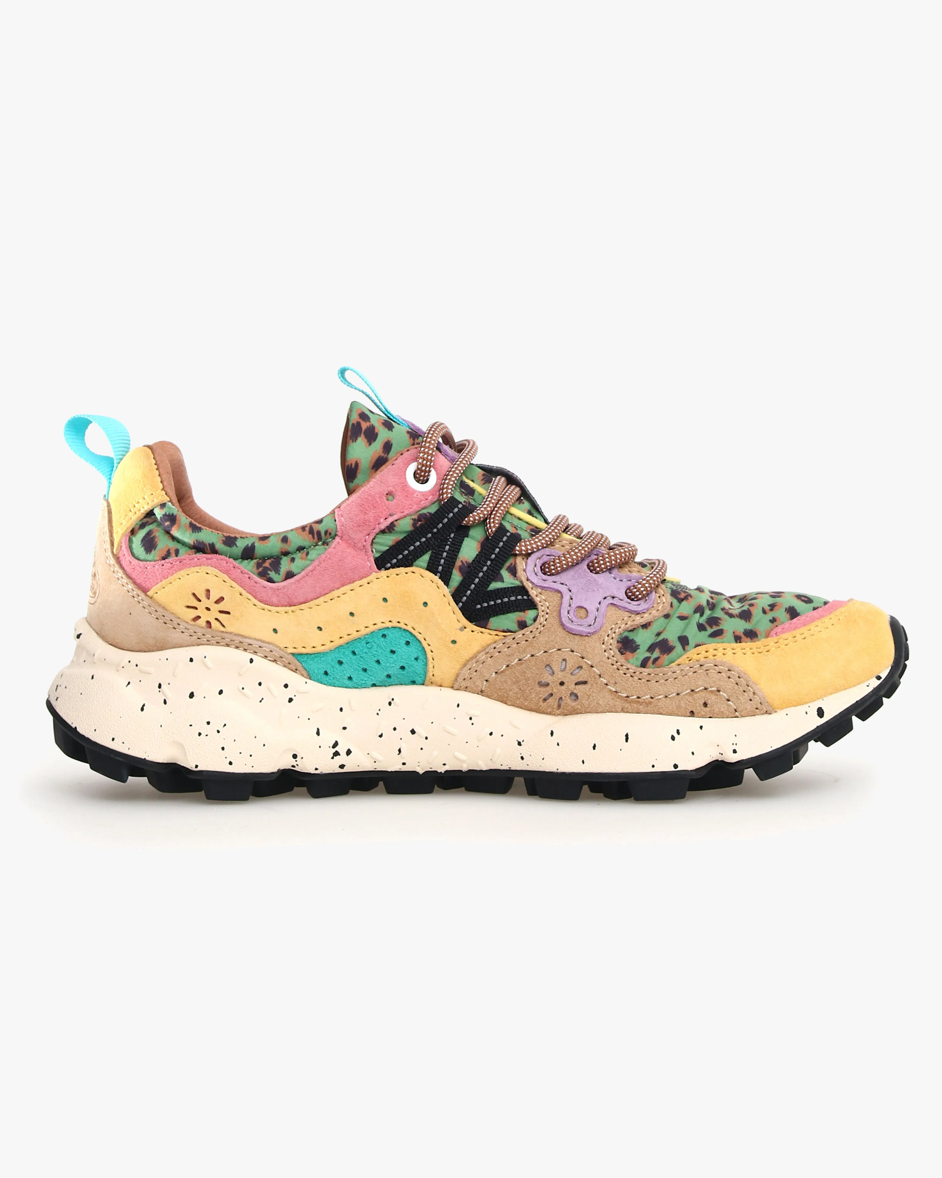 Flower Mountain Womens Yamano 3 Suede & Leopard Print - Beige / Sand