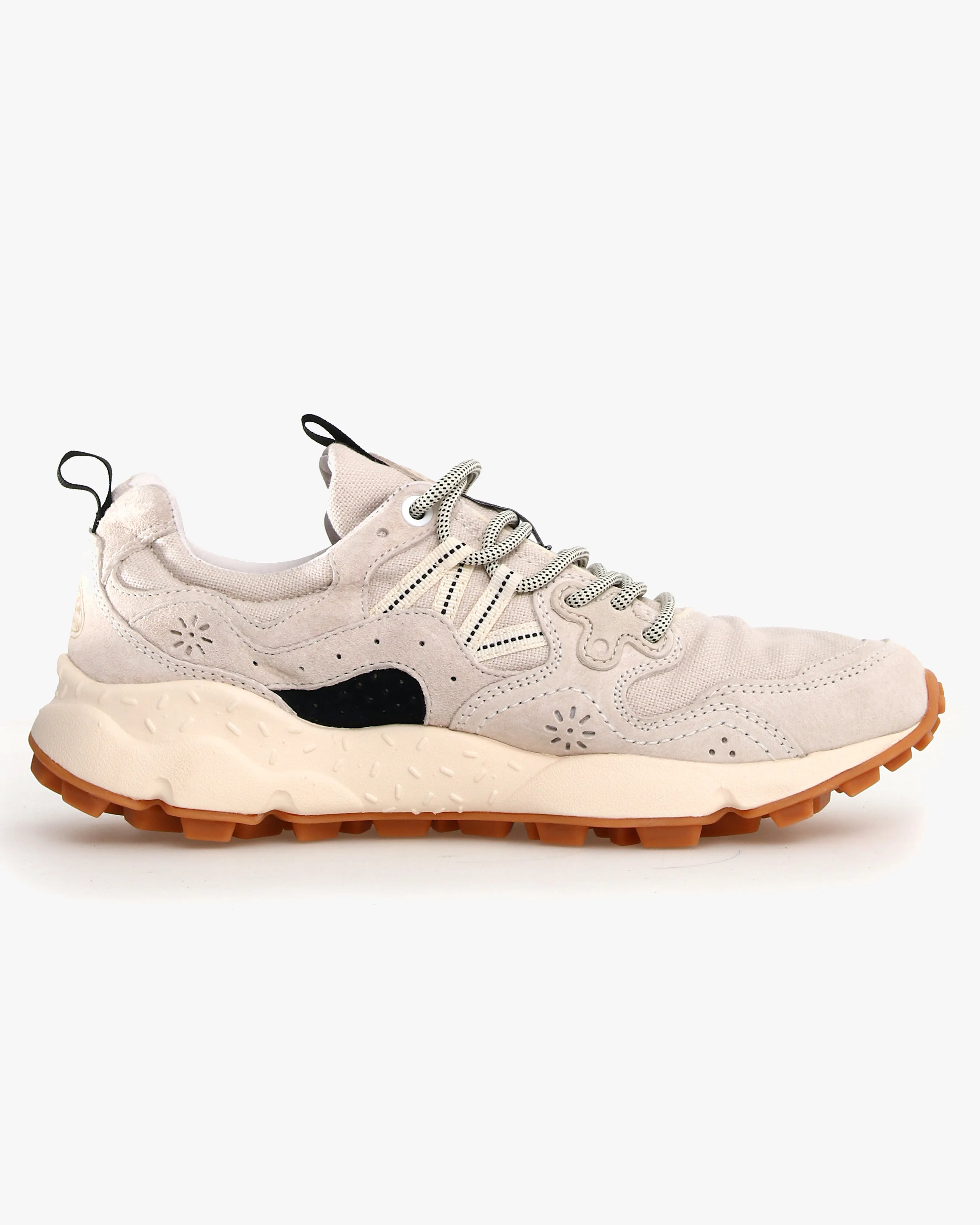 Flower Mountain Yamano 3 Suede & Cotton Cloth - Beige