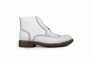 FOOT FEDERATION DERBY WINGTIP MENS BOOT WHITE