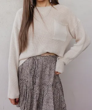 Mandy Micro-Ribbed Pocket Sweater