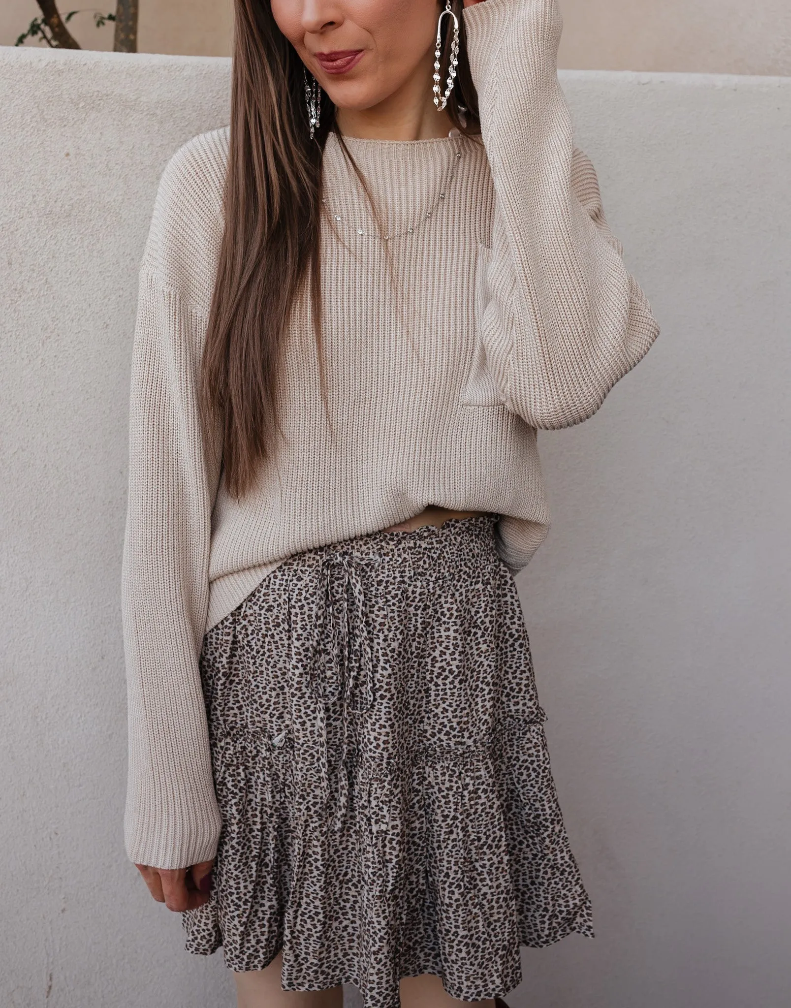 Mandy Micro-Ribbed Pocket Sweater