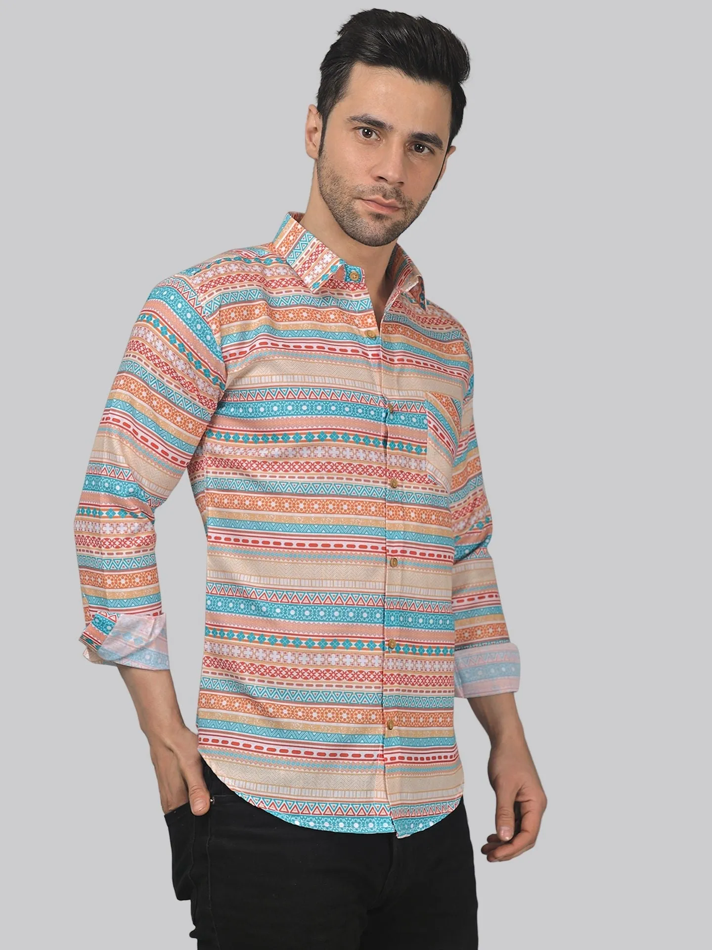 Minimalist Men's Printed Shirt