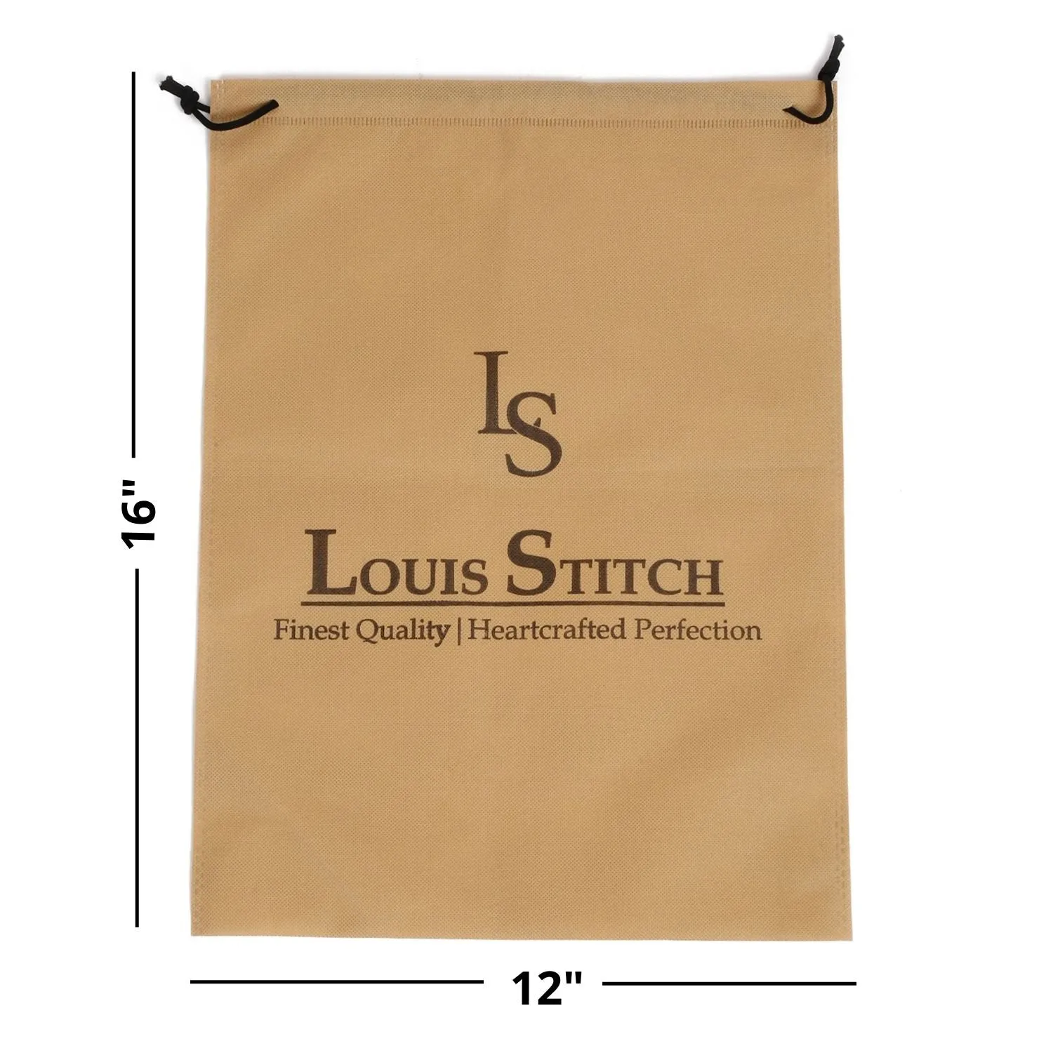 Non Woven Shoe Bag Pack Of  16 Black Plain & Beige See-Thru