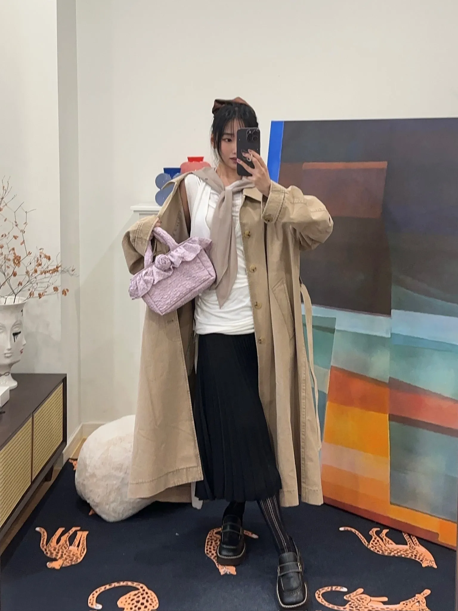 OPEN YY - DETACHABLE SCARF TRENCH COAT