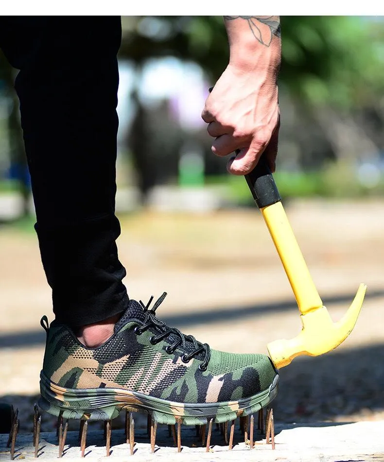 Premium Camouflage Puncture Proof Safety Shoes