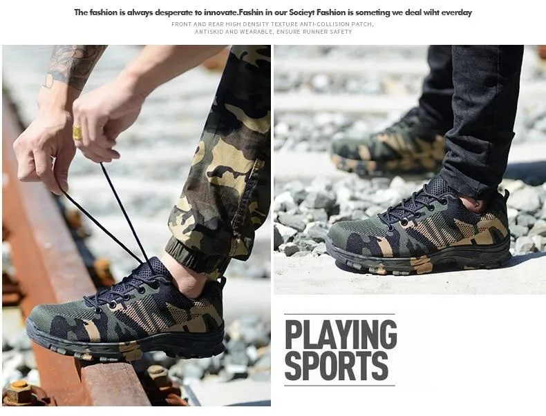 Premium Camouflage Puncture Proof Safety Shoes