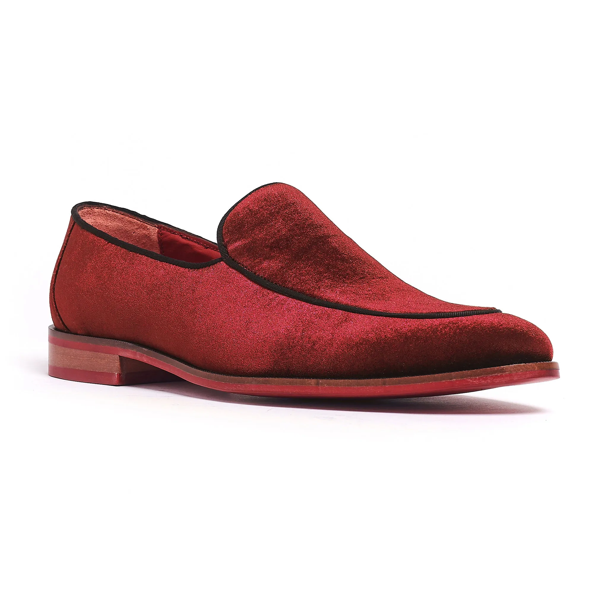 Prince Velvet Loafer // Red