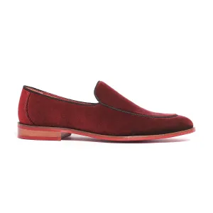 Prince Velvet Loafer // Red