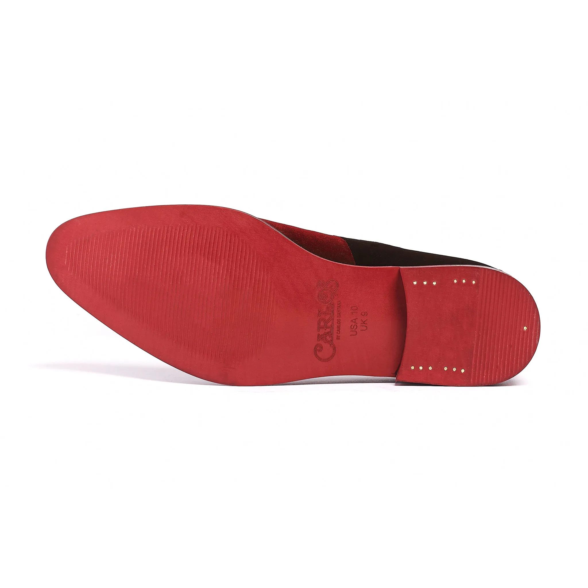Prince Velvet Loafer // Red