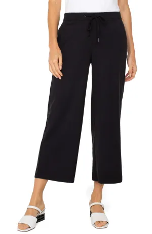 PULL-ON WIDE LEG CROP TROUSER