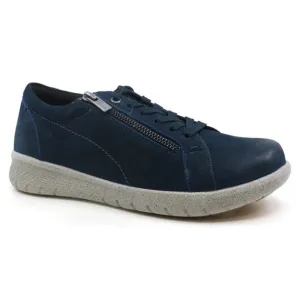 Solar Zipper Oxford in Navy Nubuck