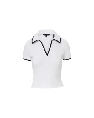 VERONICA BEARD KEARNEY TEE WITH CONTRAST PIPING