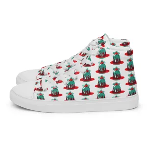 Women Christmas High Top Canvas Shoes (Glamourange Holiday Magic Canvas Shoes For Women - 0020)