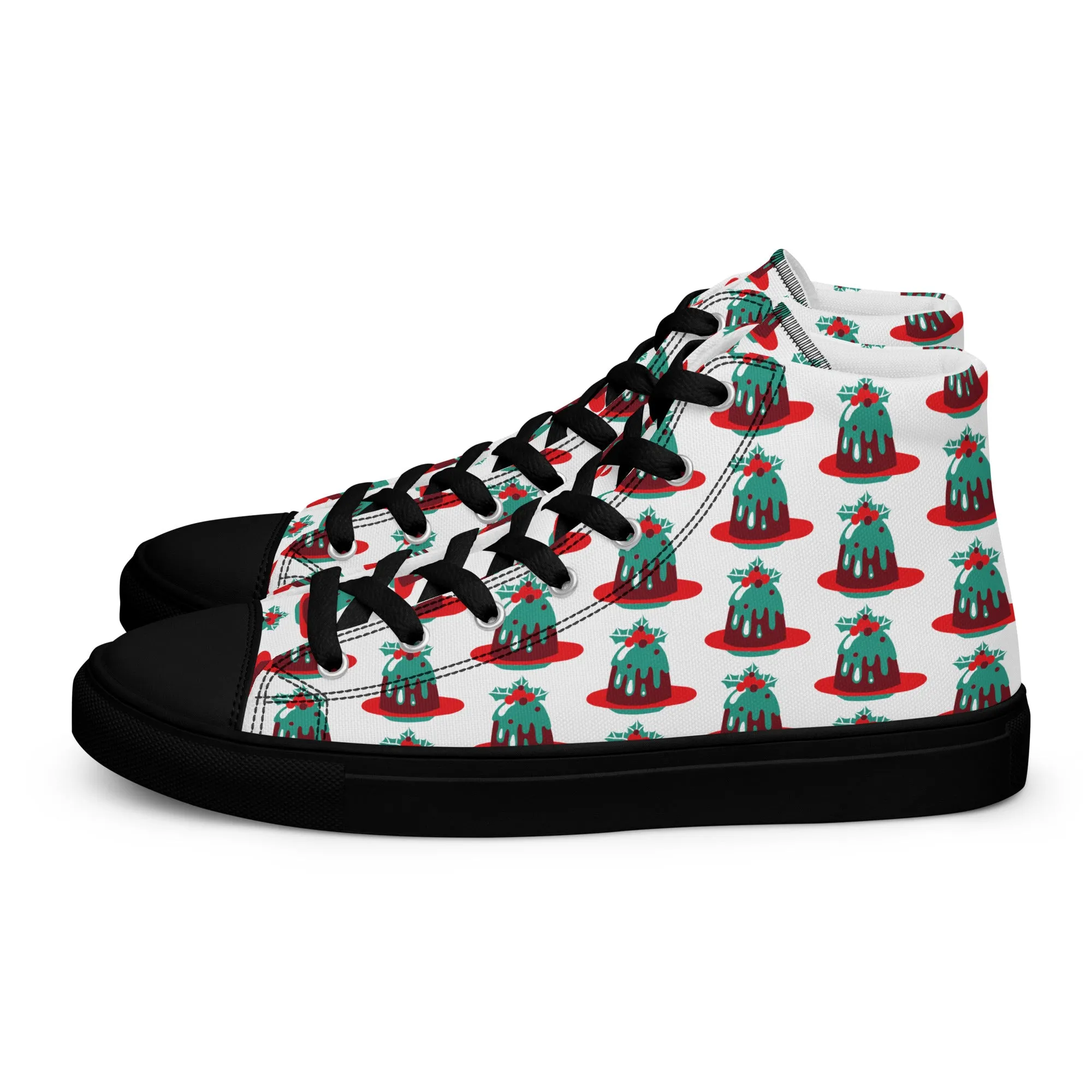 Women Christmas High Top Canvas Shoes (Glamourange Holiday Magic Canvas Shoes For Women - 0020)