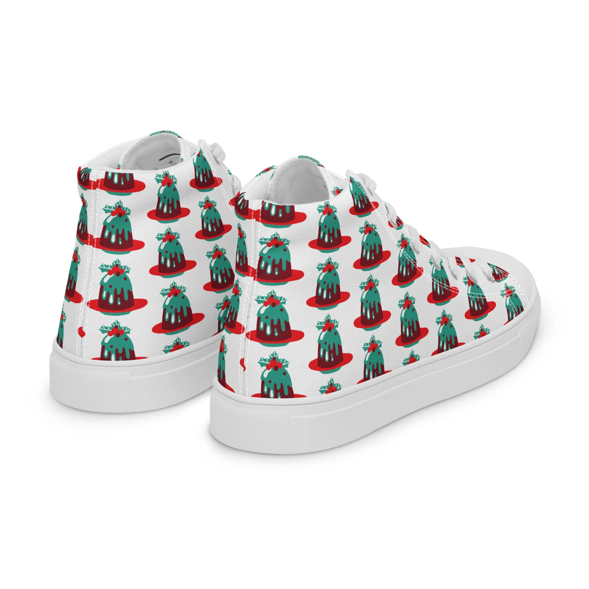 Women Christmas High Top Canvas Shoes (Glamourange Holiday Magic Canvas Shoes For Women - 0020)
