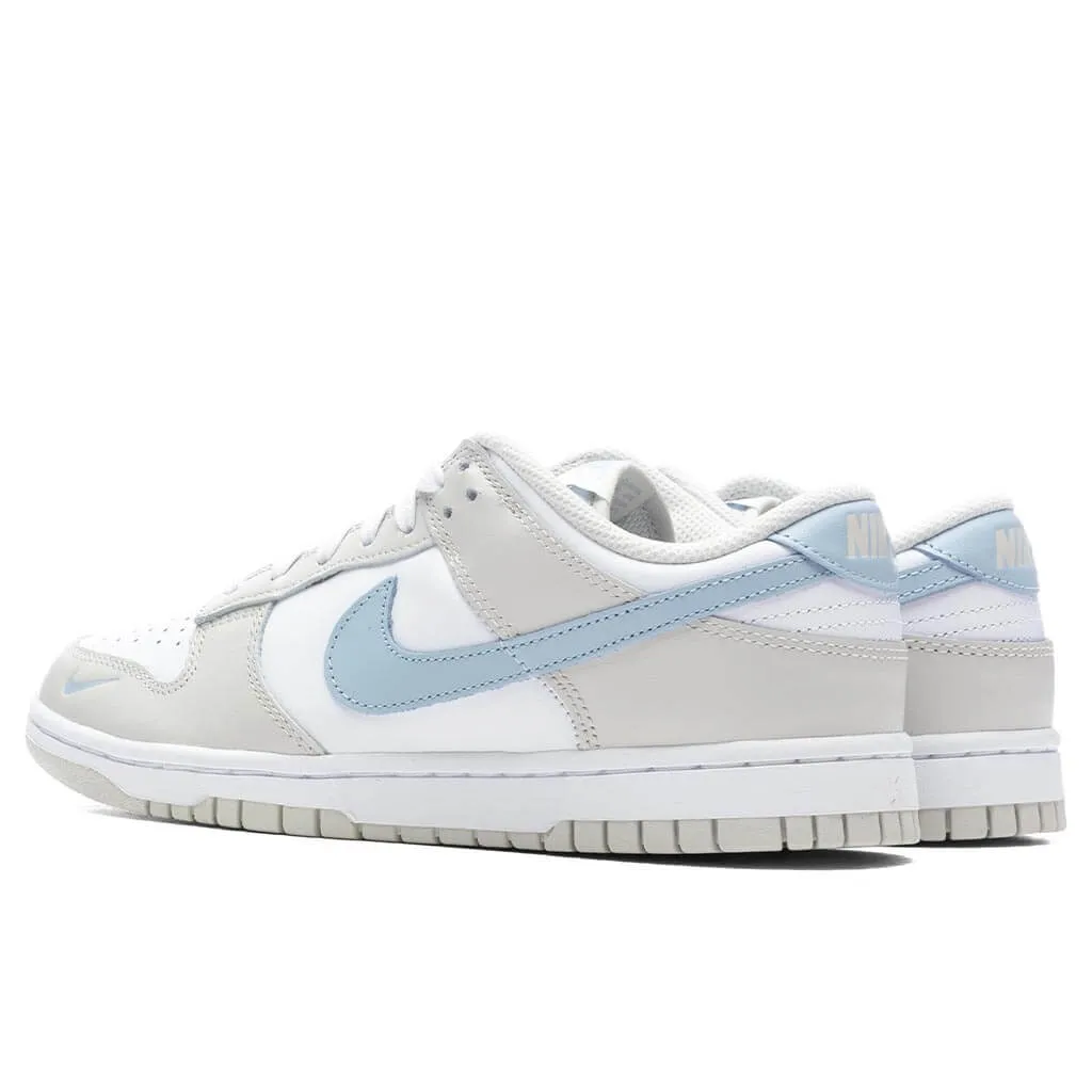 Women's Dunk Low - White/Light Armory Blue/Light Bone