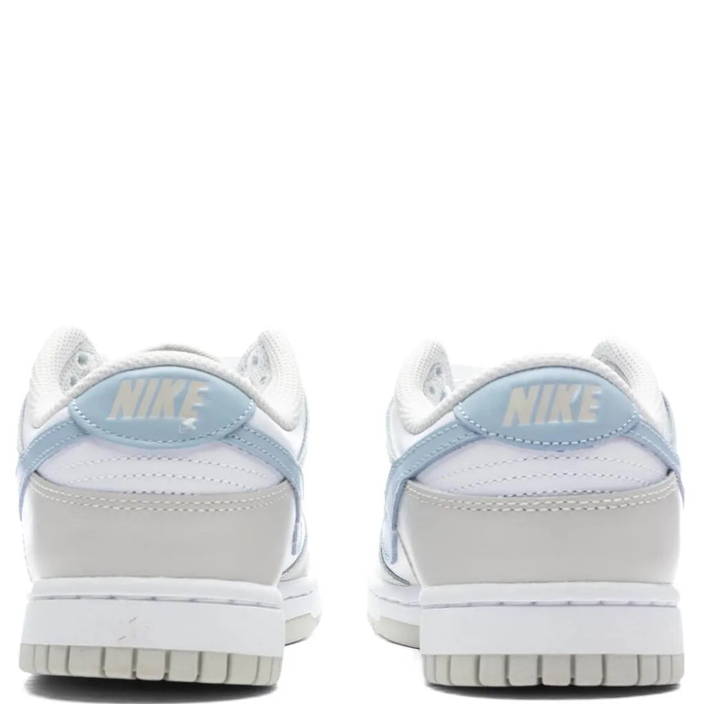 Women's Dunk Low - White/Light Armory Blue/Light Bone